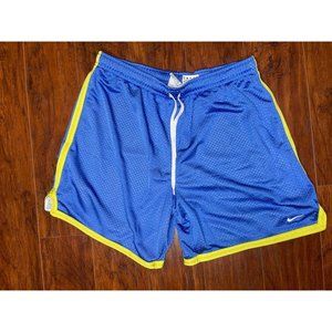 Nike Athletic Shorts Women’s Size Medium 8-10 Blue With Yellow Stripe